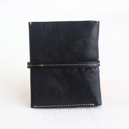 Li Ji | Original handmade leather | 20% off drawstring buckle - Unisex wallet No. 9501 