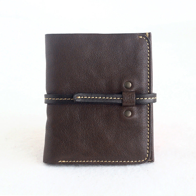 Li Ji | Original handmade leather | 20% off drawstring buckle - Unisex wallet No. 9501 