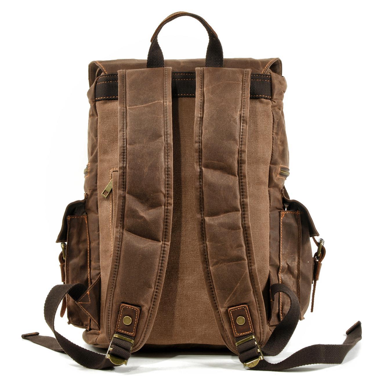 Li Ji | Original handmade | European and American style khaki backpack tool motorcycle No. 9504