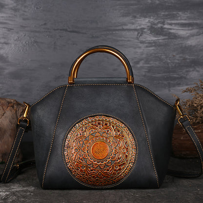 Li Ji | Original leather handmade | Women's portable embossed shell bag No. S1156 